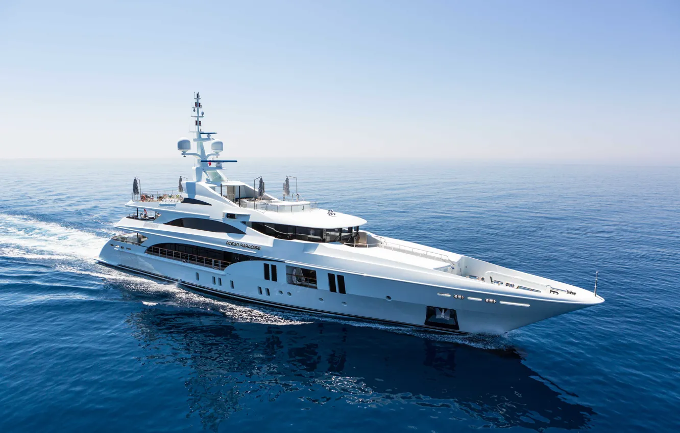 Photo wallpaper yacht, luxury motor yacht, Ocean Paradise