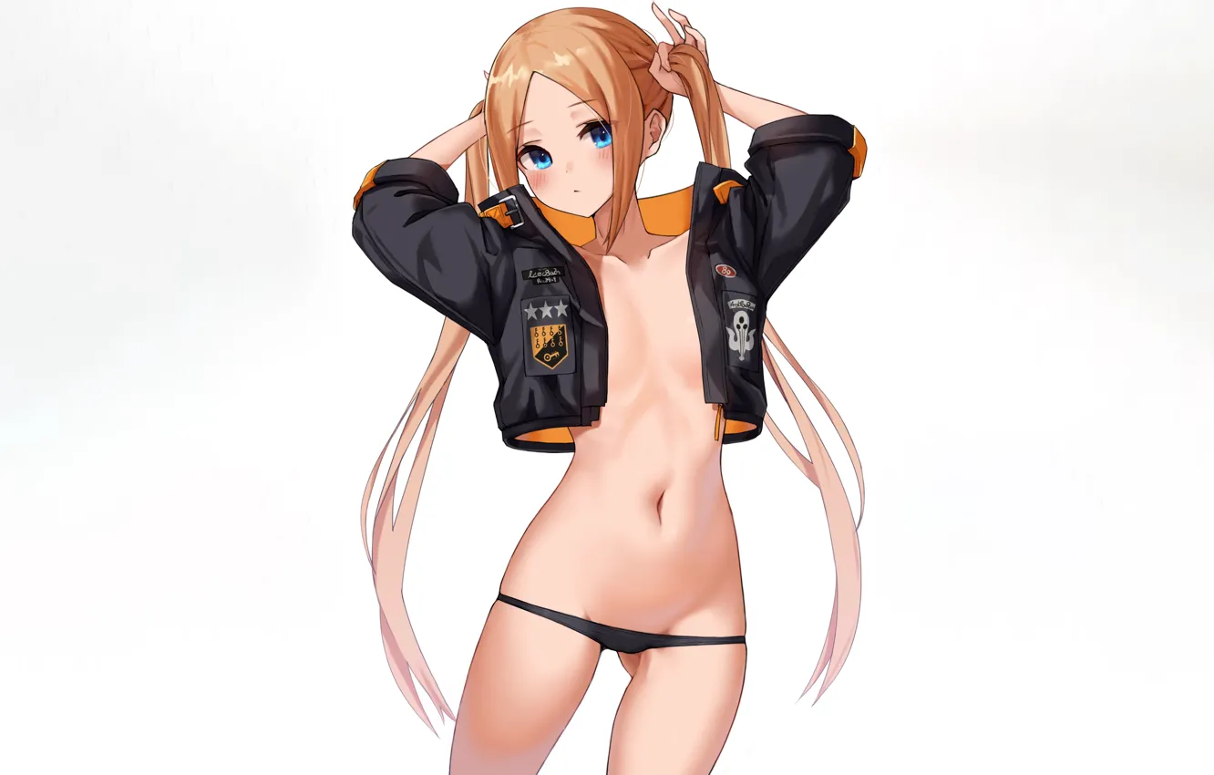 Photo wallpaper girl, sexy, lingerie, panties, long hair, legs, anime, beautiful