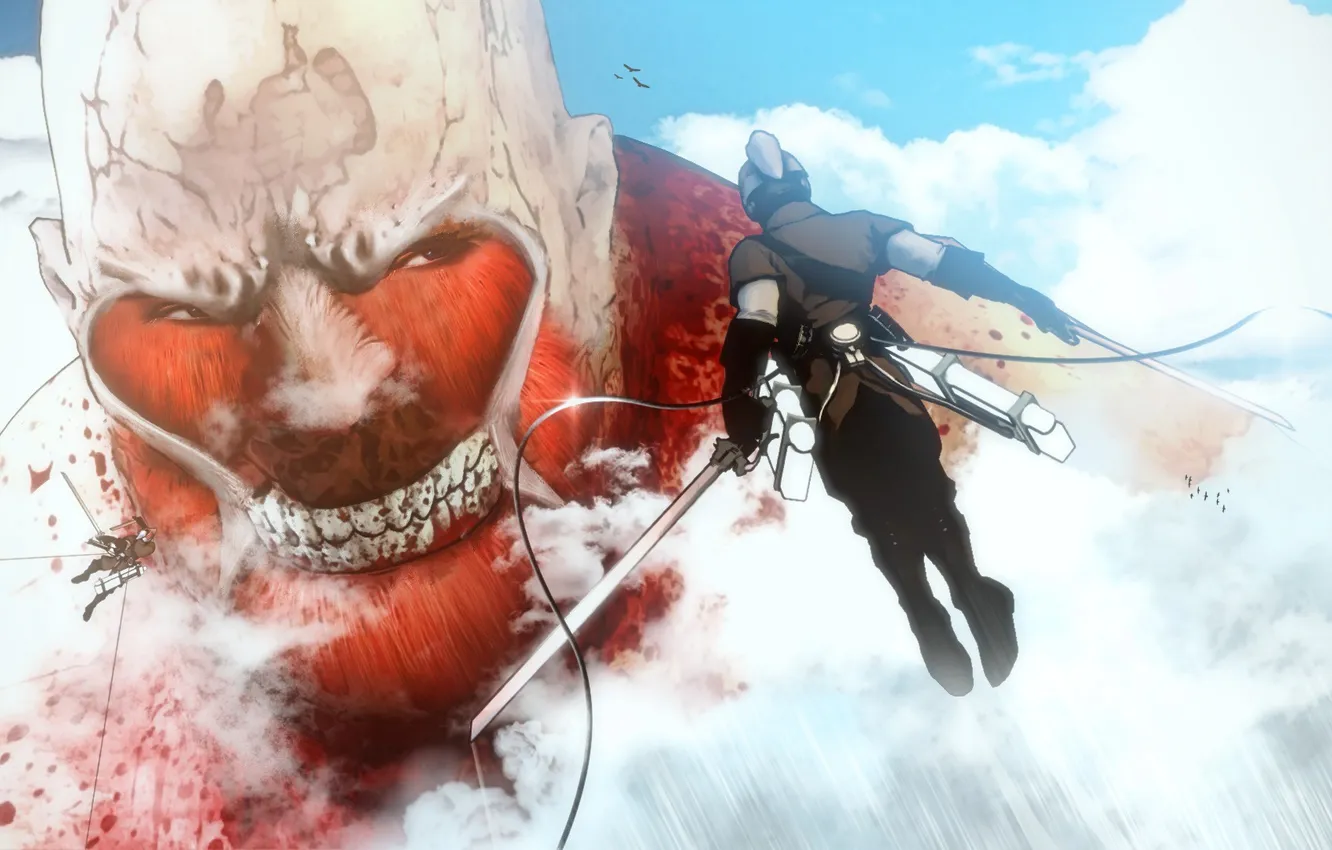 Photo wallpaper anime, fan art, Attack on Titan, Shingeki no Kyojin, titan