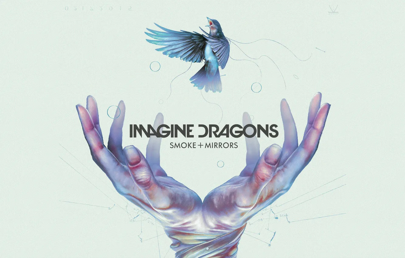 Photo wallpaper blue, music, bird, wings, group, hands, bird, Music