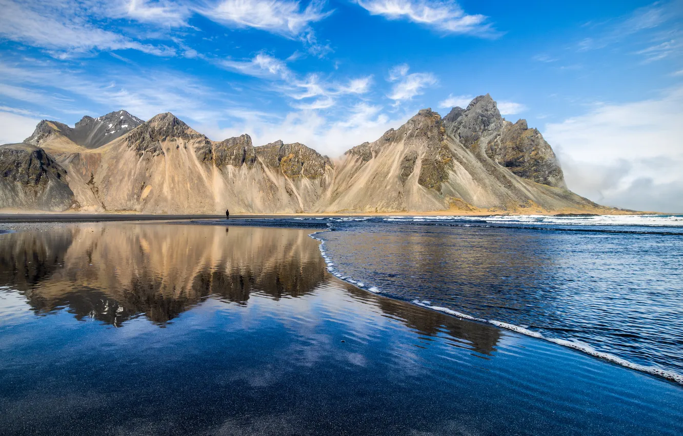 Photo wallpaper sea, shore, Iceland