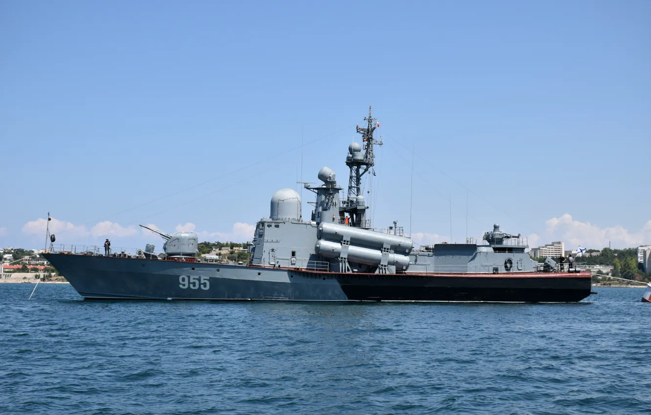 Photo wallpaper large, boat, rocket, Sevastopol, P60