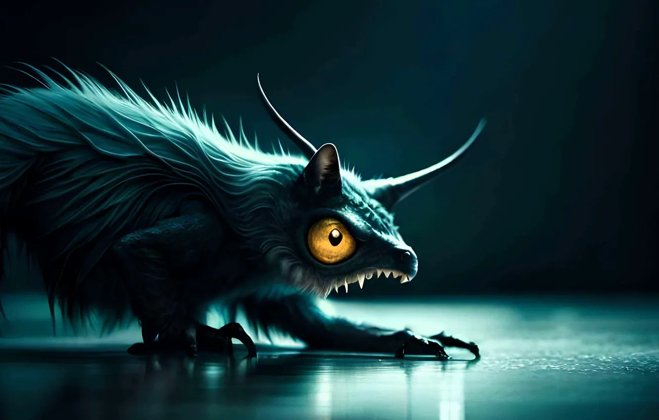 Photo wallpaper teeth, being, claws, monster, beast
