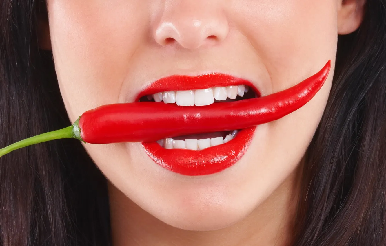 Photo wallpaper sponge, mouth, pepper