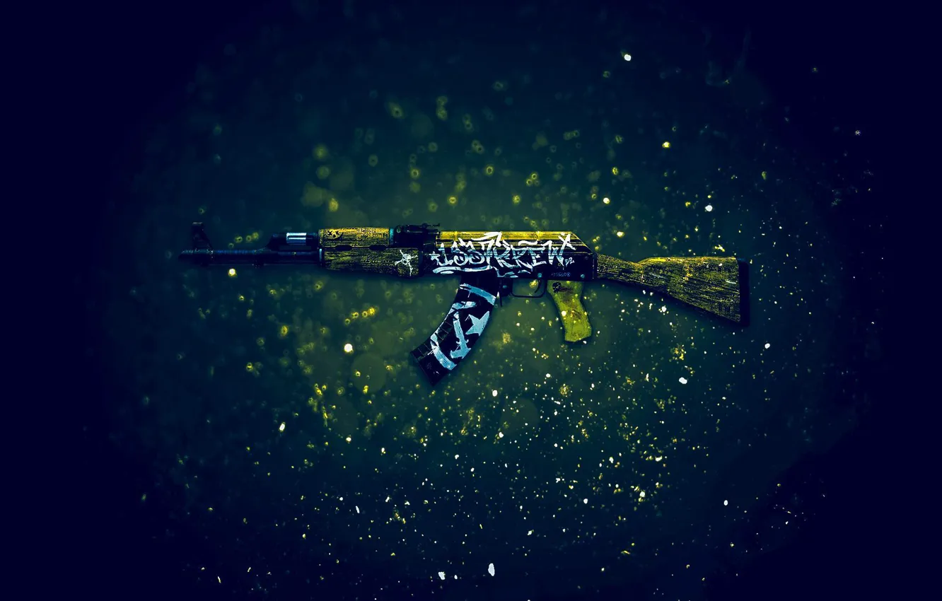 Photo wallpaper AK-47, Counter-Strike: Global Offensive, CS:GO, desert rebel, Wasteland Rebel