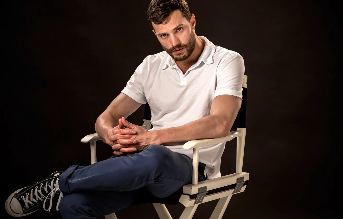 Photo wallpaper photoshoot, Los Angeles Times, Jamie Dornan, for the newspaper