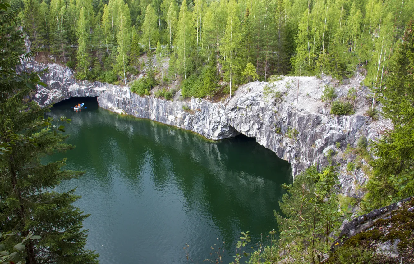 Photo wallpaper Karelia, Ruskeala, marble quarry