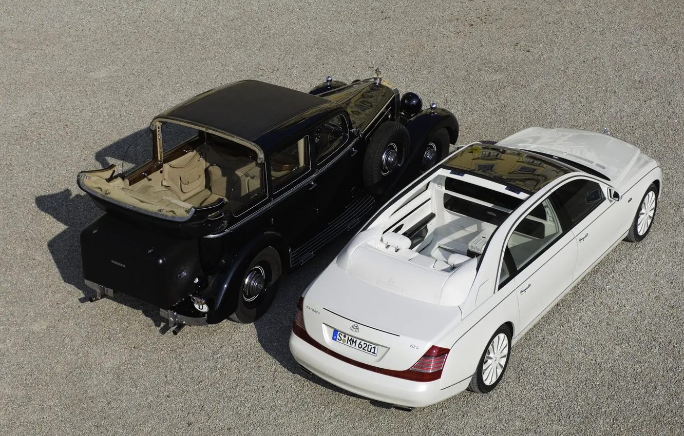 Photo wallpaper retro, Maybach, Landaulet, 62S