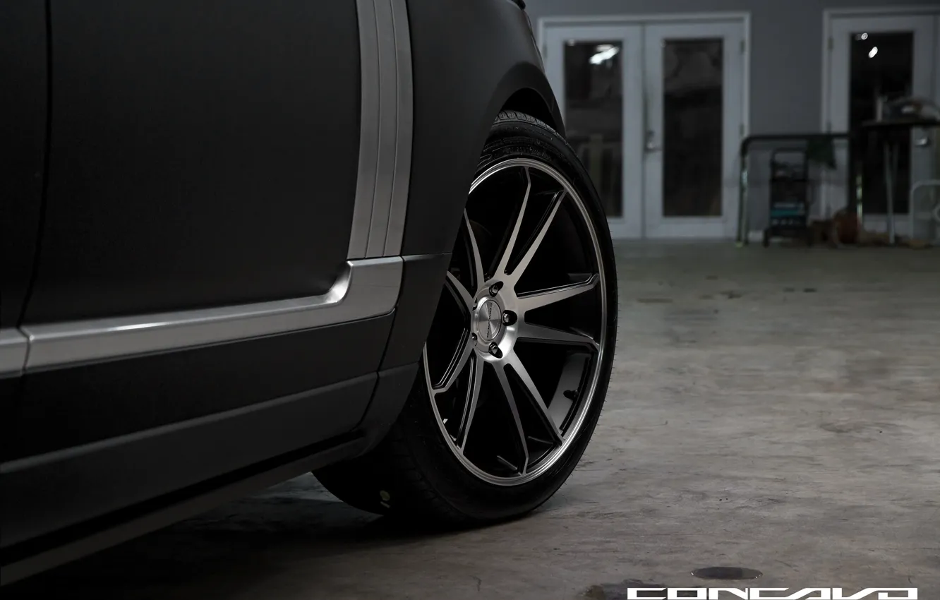 Photo wallpaper style, wheel, Matt, Range Rover, black, Vogue, concave