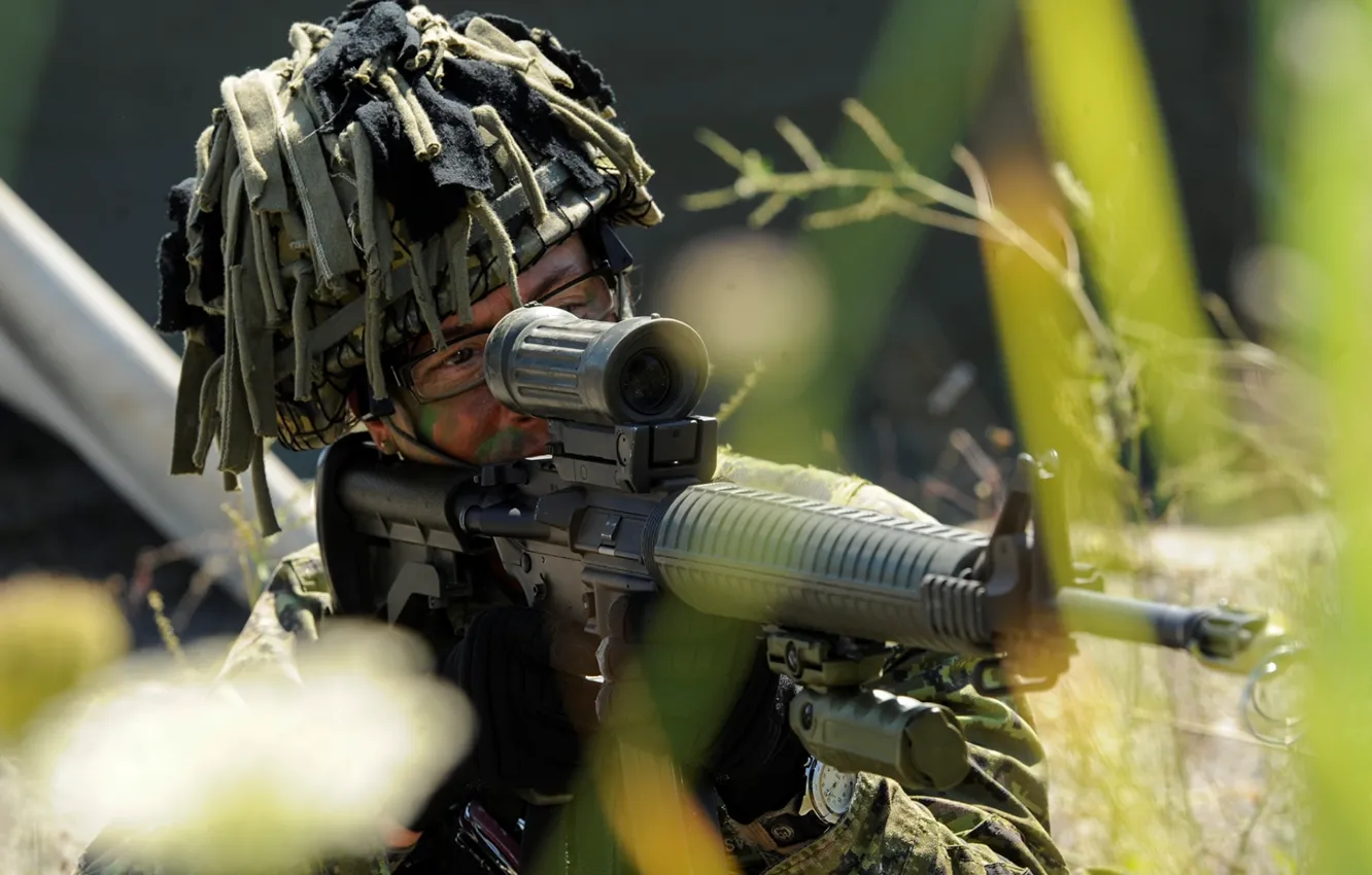 Photo wallpaper weapons, army, soldiers