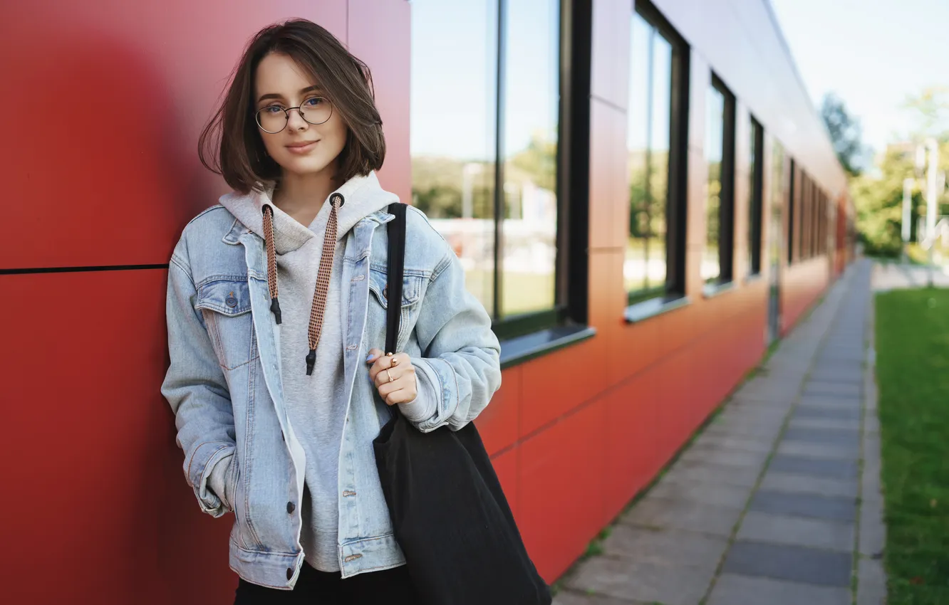 Photo wallpaper Concept, girl, young, stylish, College, student