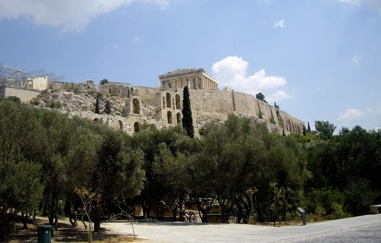 Photo wallpaper temple, The Parthenon, Athens Greece, The Acropolis