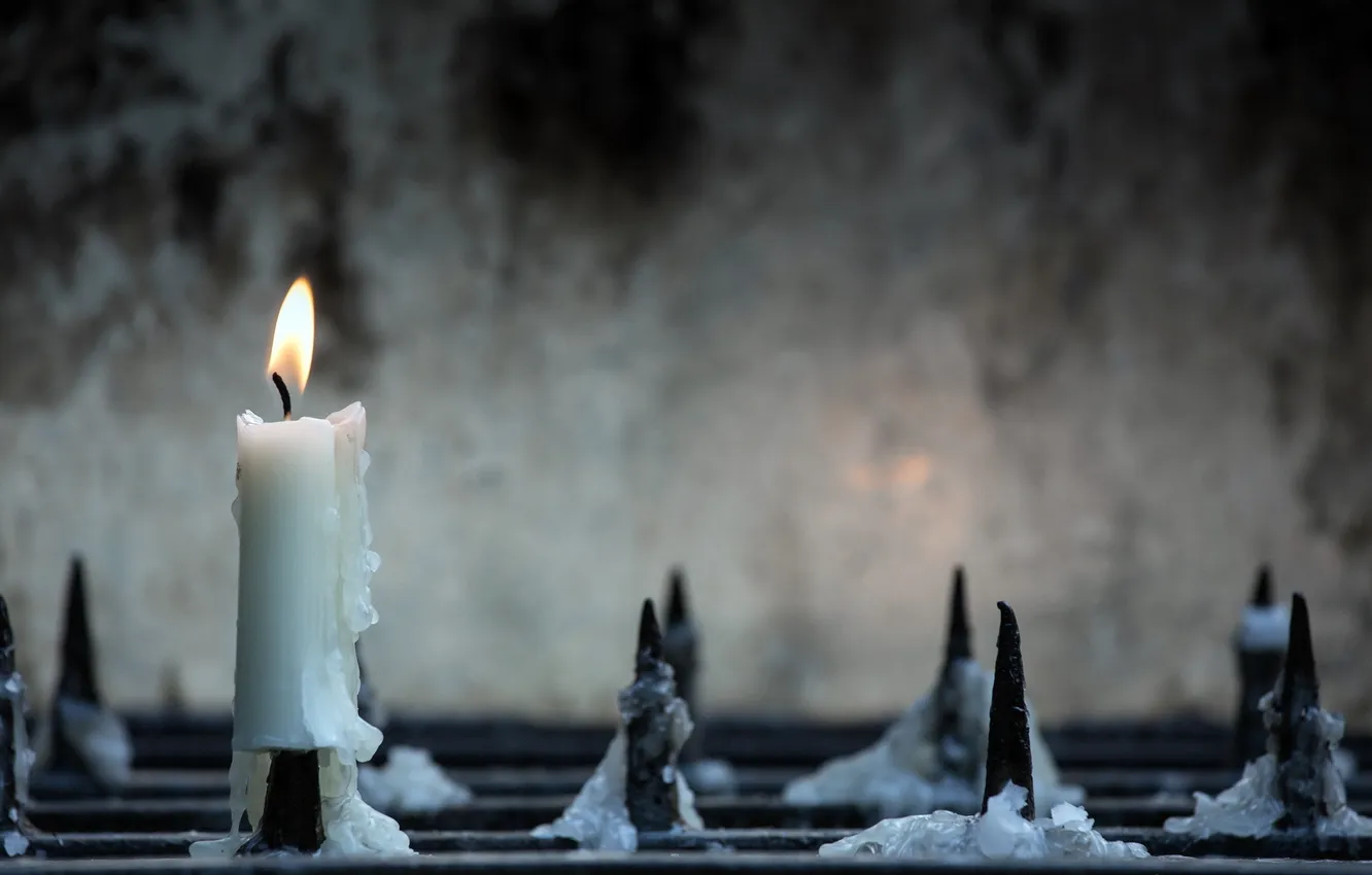 Photo wallpaper macro, background, candles
