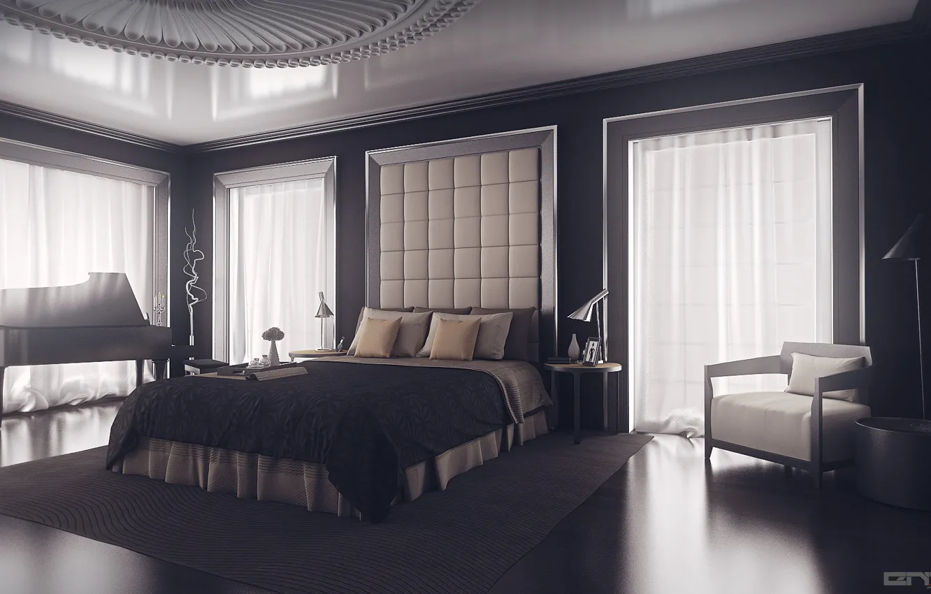 Photo wallpaper comfort, furniture, the room, furnished, Bedroom design