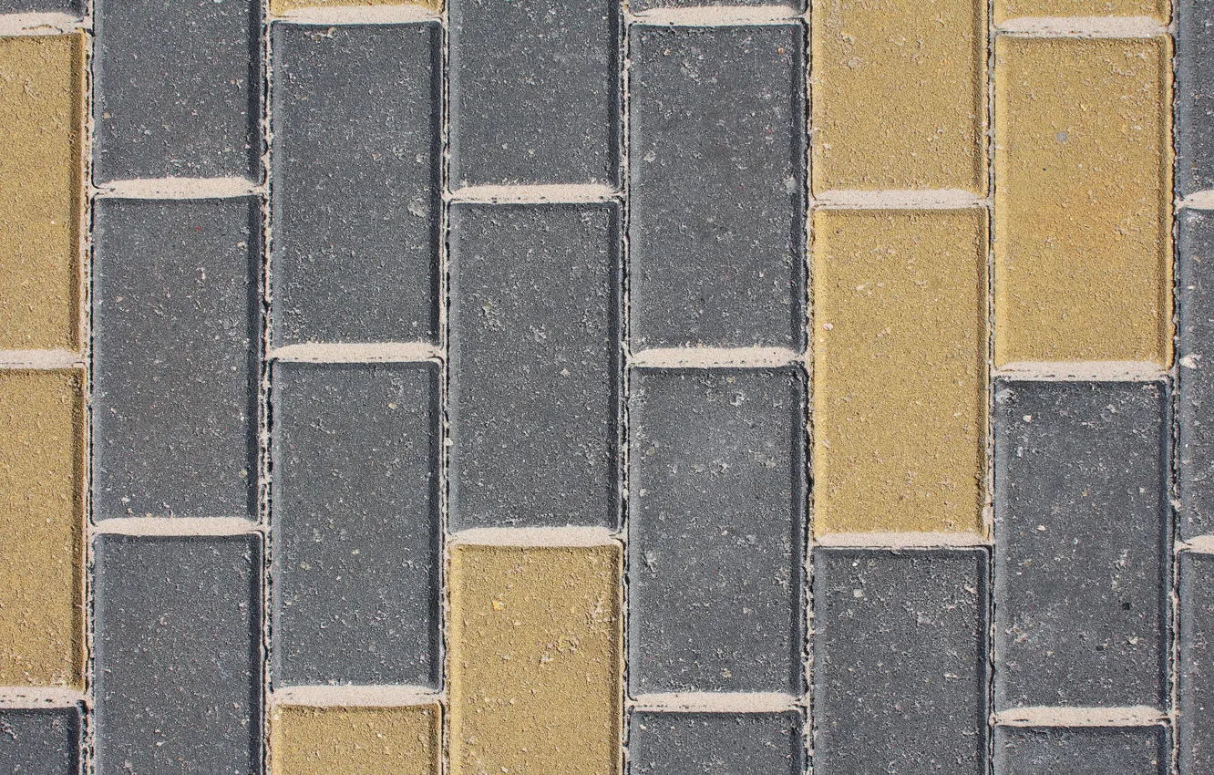 Photo wallpaper sand, yellow, grey, pavers