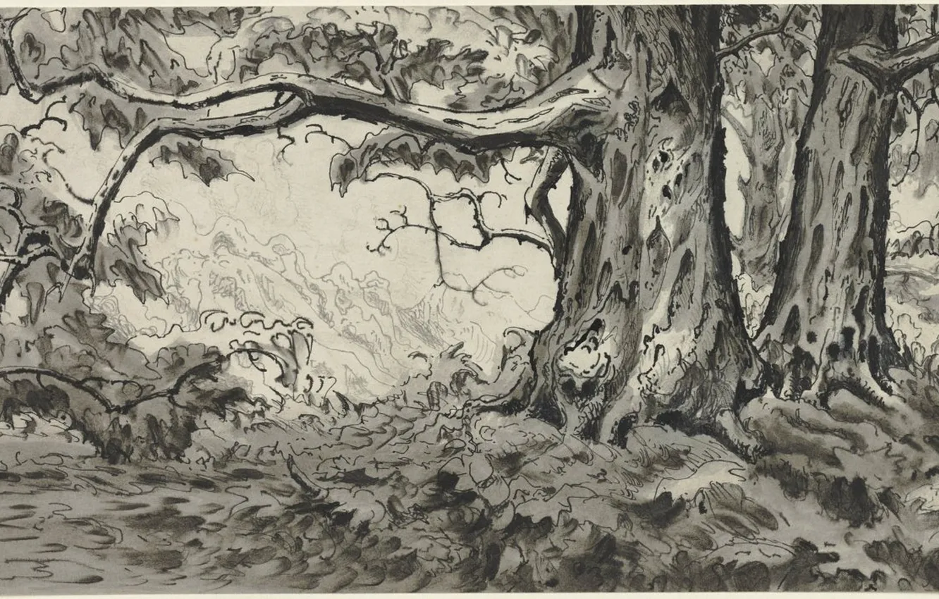 Photo wallpaper 1920, Charles Ephraim Burchfield, Chestnut Trees