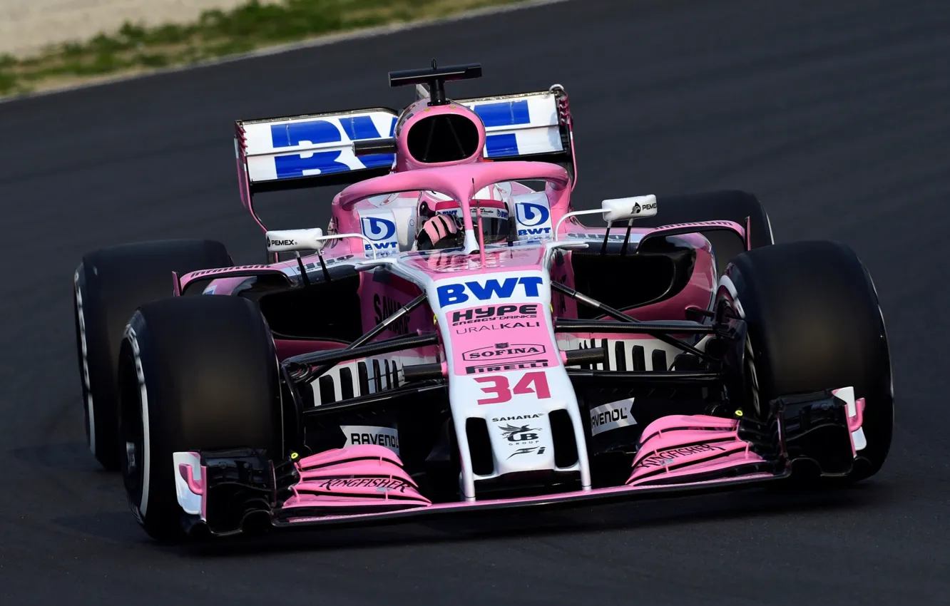 Photo wallpaper bollid, 2018, Motorsport, Force India F1