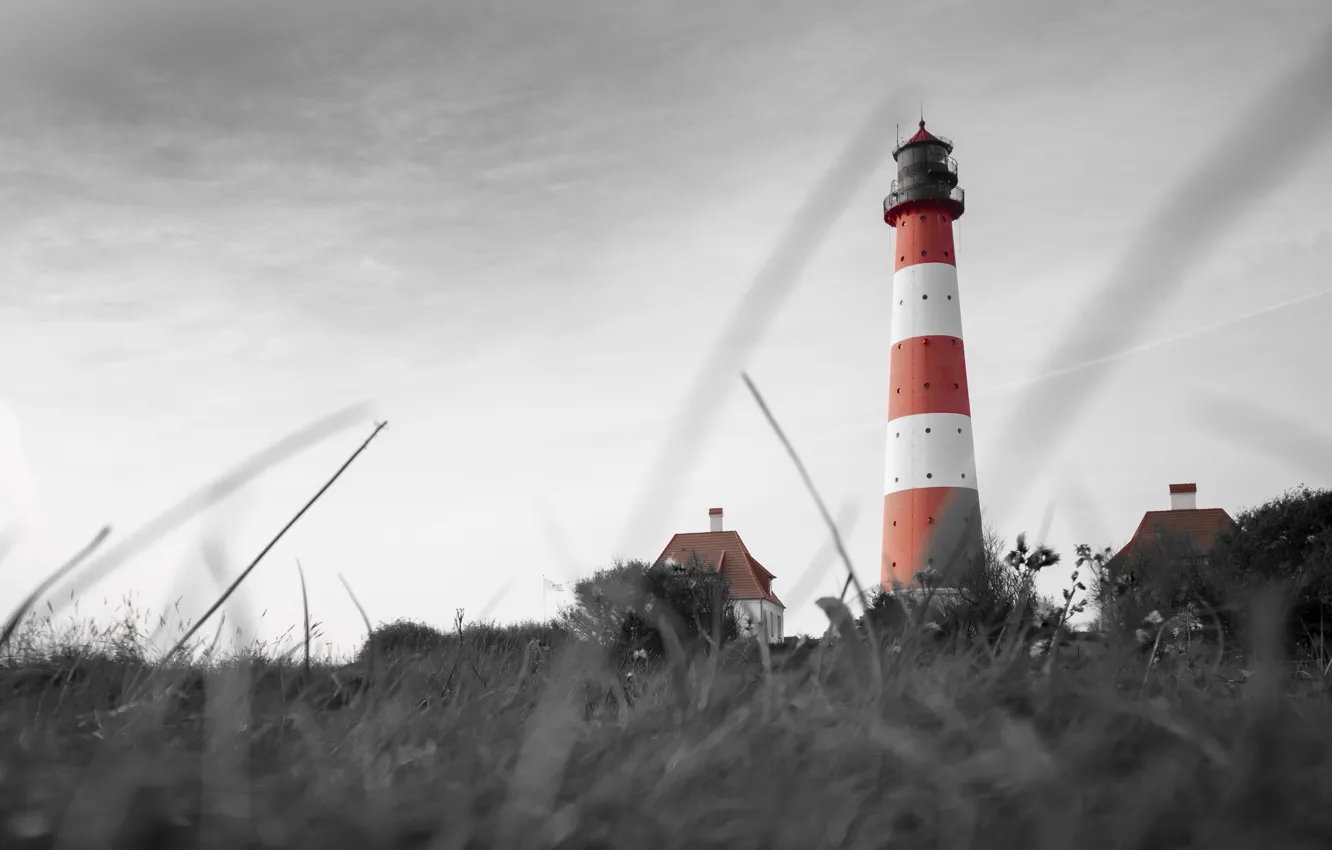 Photo wallpaper nature, background, lighthouse