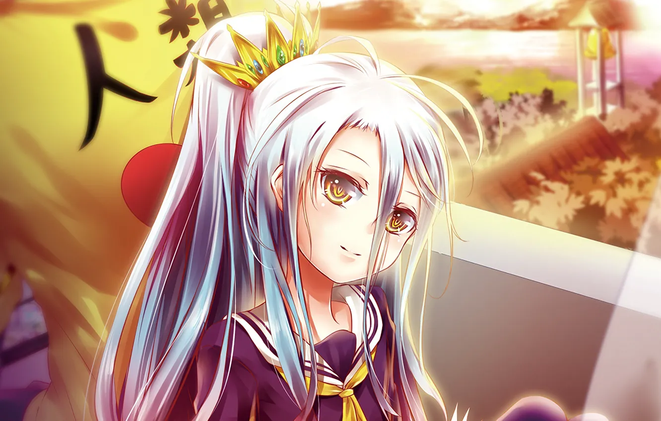Photo wallpaper look, anime, art, girl, No Game No Life