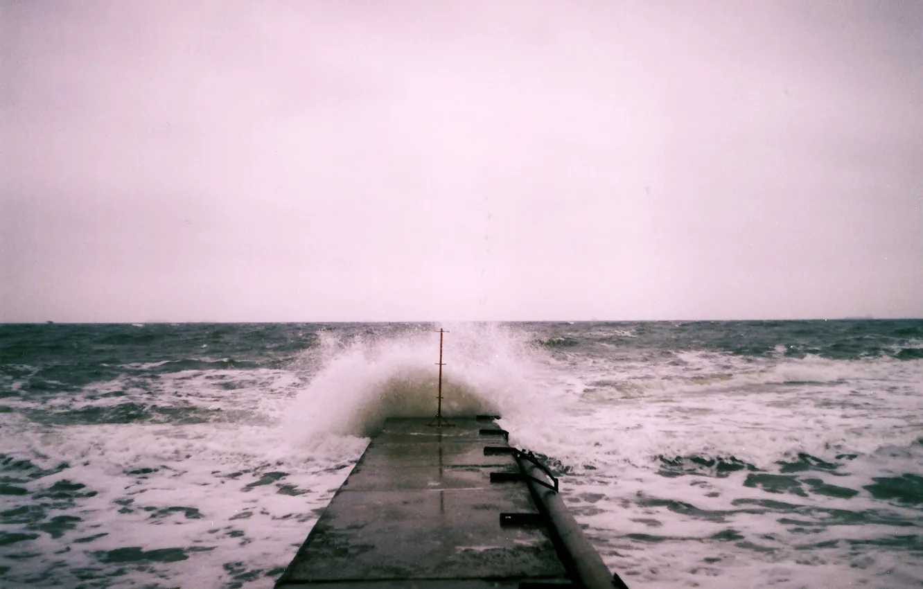 Photo wallpaper waves, storm, sea, troubled sea