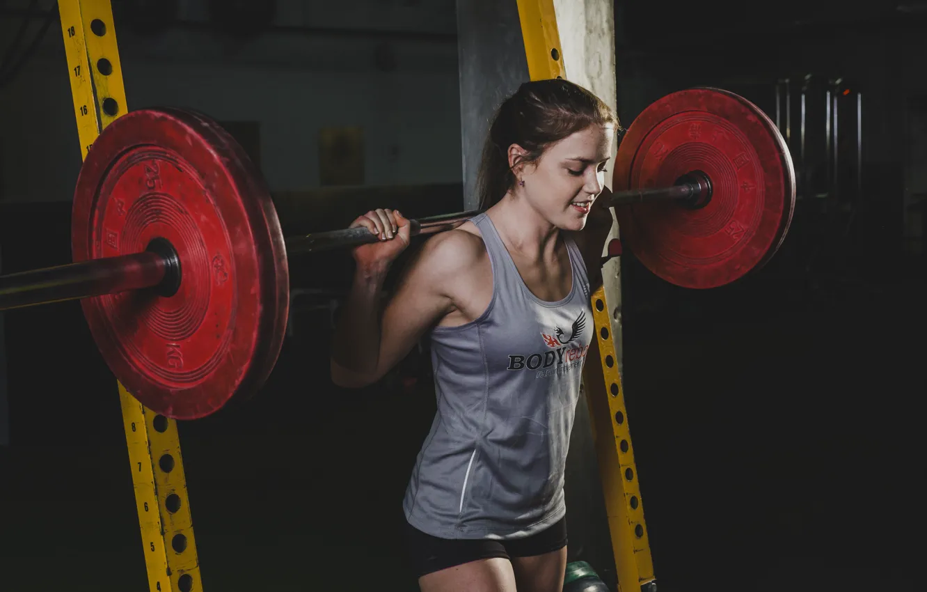 Photo wallpaper heavy, female, workout, gym, trainning