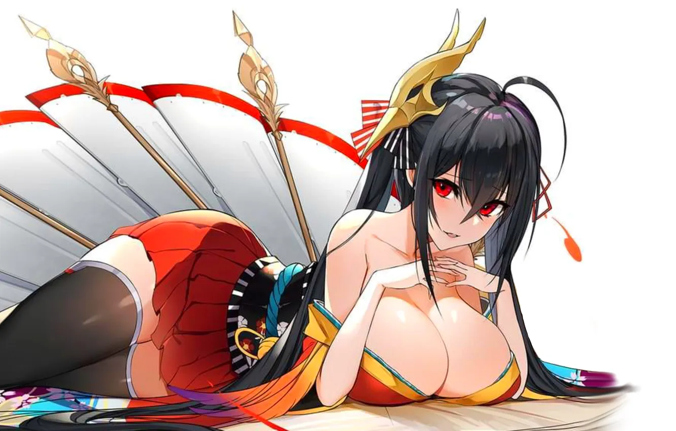 Photo wallpaper girl, hot, sexy, boobs, anime, pretty, breasts, babe