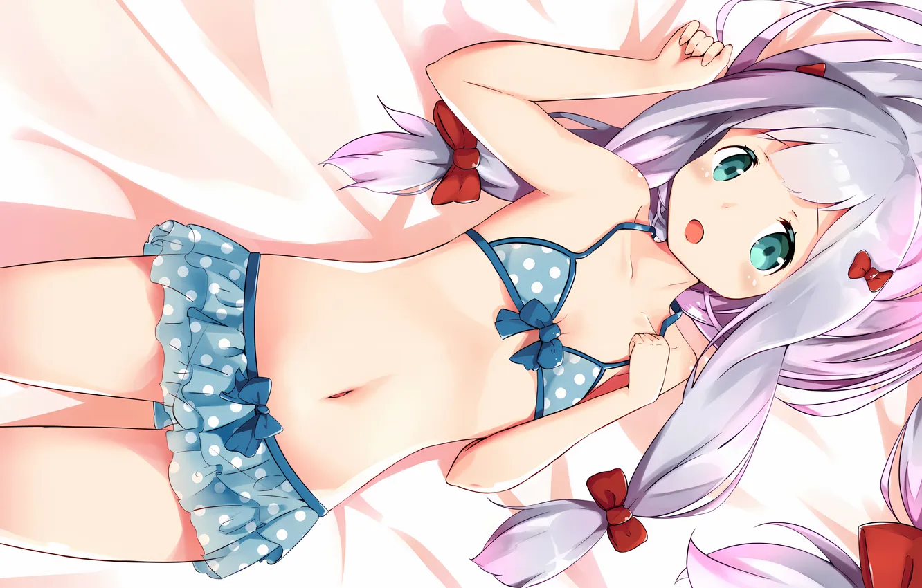 Photo wallpaper girl, long hair, anime, beautiful, twintails, pretty, swimsuit, bikini