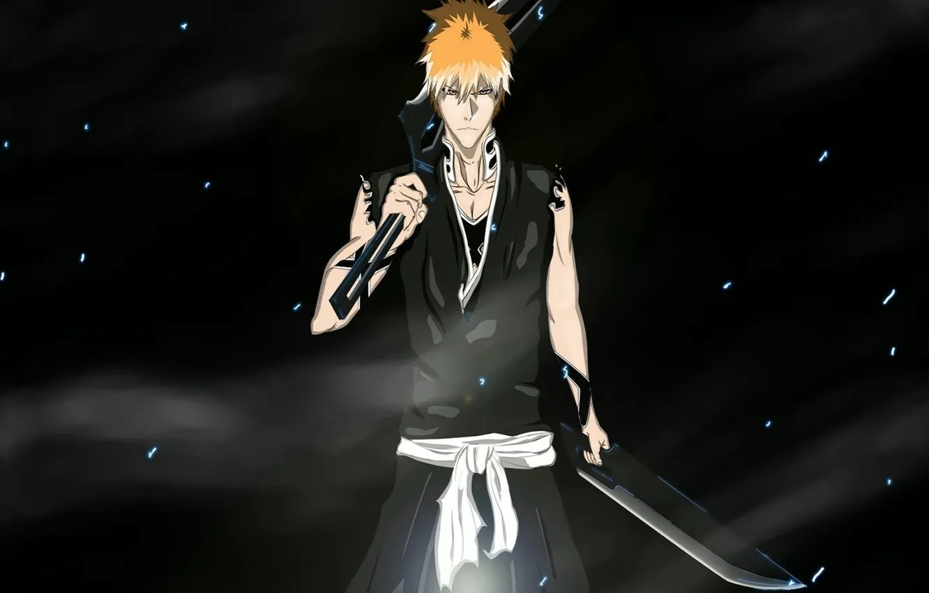 Photo wallpaper swords, bleach, Kurosaki Ichigo