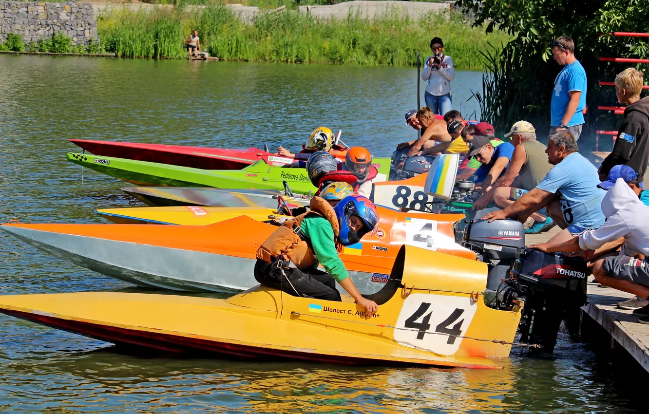 Photo wallpaper race, boat, speed