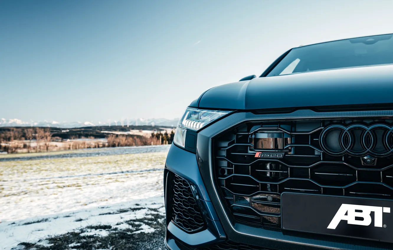Photo wallpaper Audi, lights, Germany, crossover, ABBOT, 2020, RS Q8