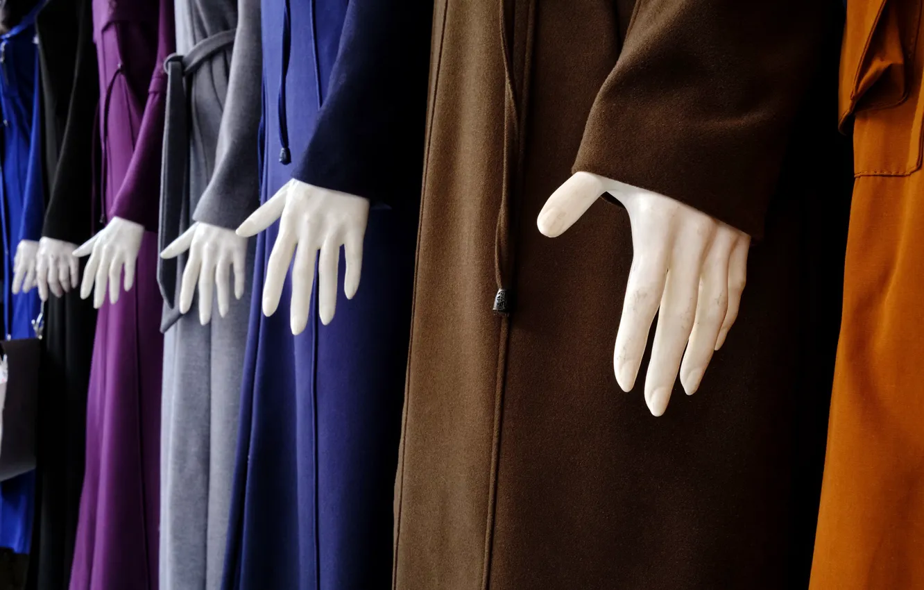 Photo wallpaper background, hands, dummy