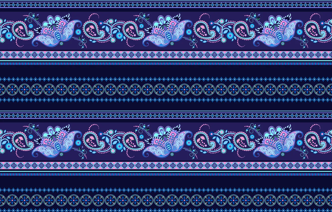 Photo wallpaper blue, strip, pattern, ornament