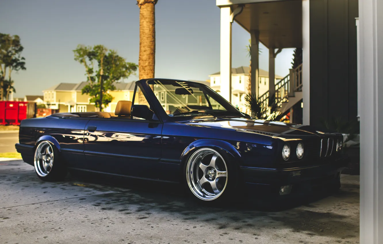 Photo wallpaper BMW, E30, Cabrio, Convertible, 325