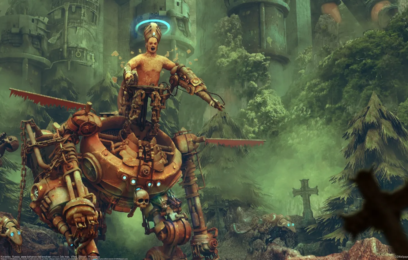 Photo wallpaper mechanism, robot, Arseniy Korablev, Arseniy Korablev