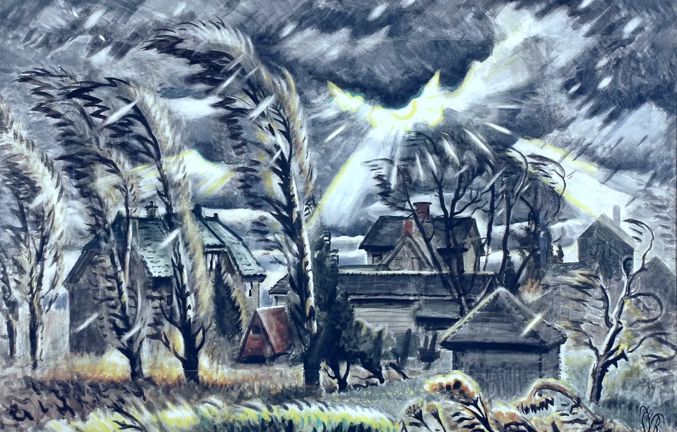 Photo wallpaper Charles Ephraim Burchfield, December Storm, 1941-60
