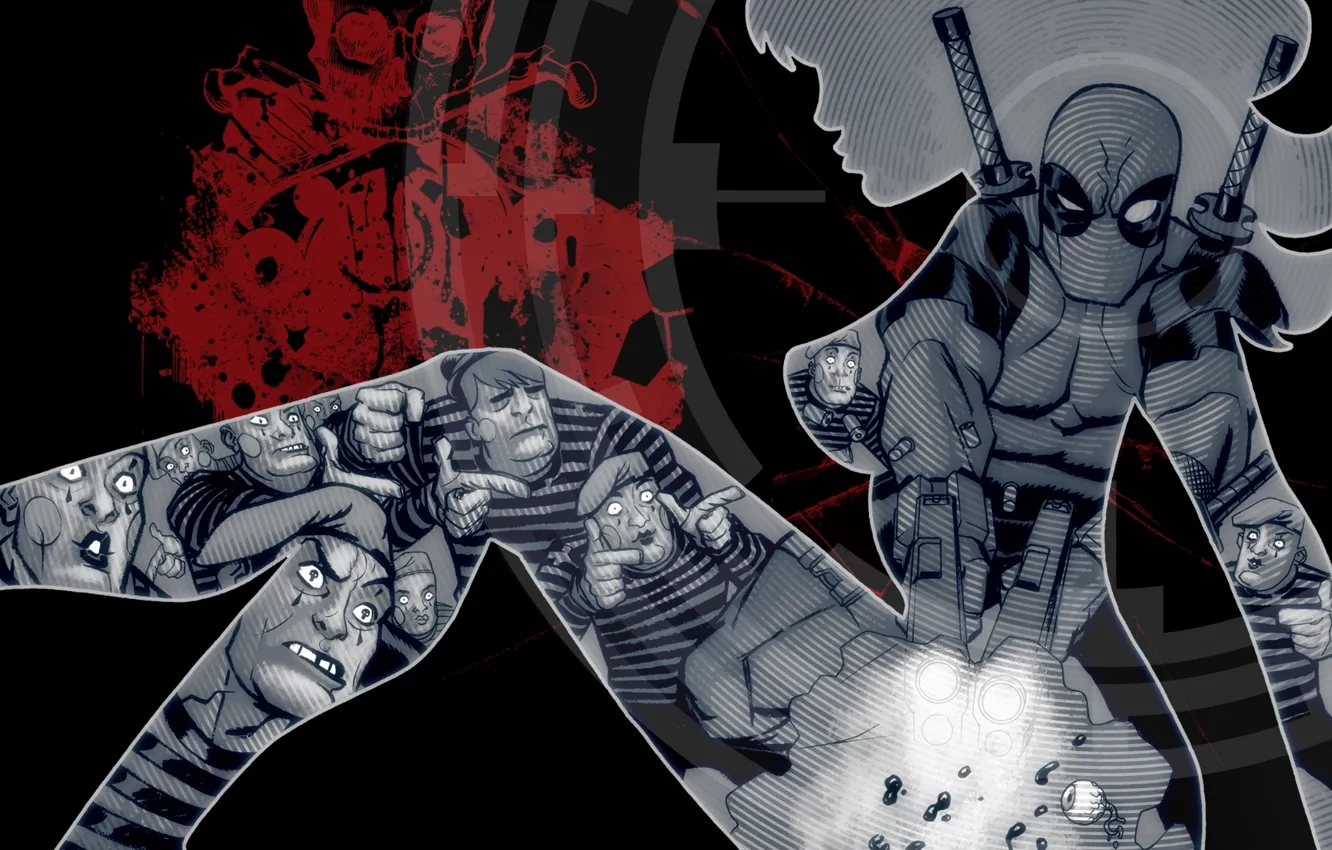 Photo wallpaper Deadpool, Marvel, Deadpool, comic