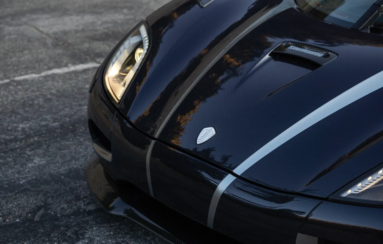 Photo wallpaper Koenigsegg, logo, Front, Agera, badge, Koenigsegg Agera R