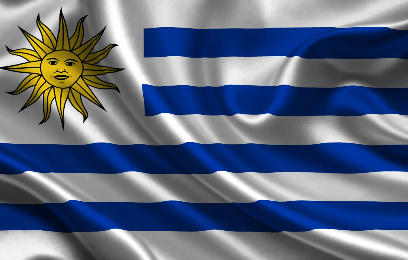 Photo wallpaper flag, Uruguay, uruguay