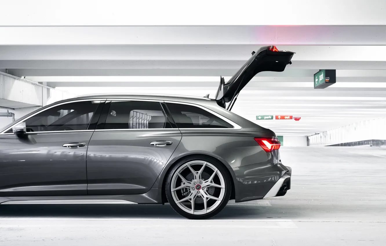 Photo wallpaper Audi, Side, Gray, Before, RS6, VAG, Trunk