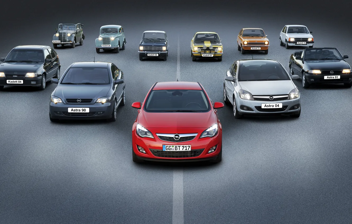 Photo wallpaper machine, background, Opel, history, line, Astra, model happy, Kadett