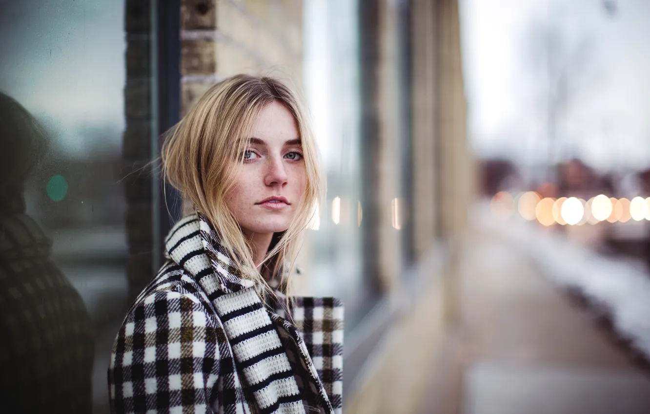 Photo wallpaper girl, face, background, beauty