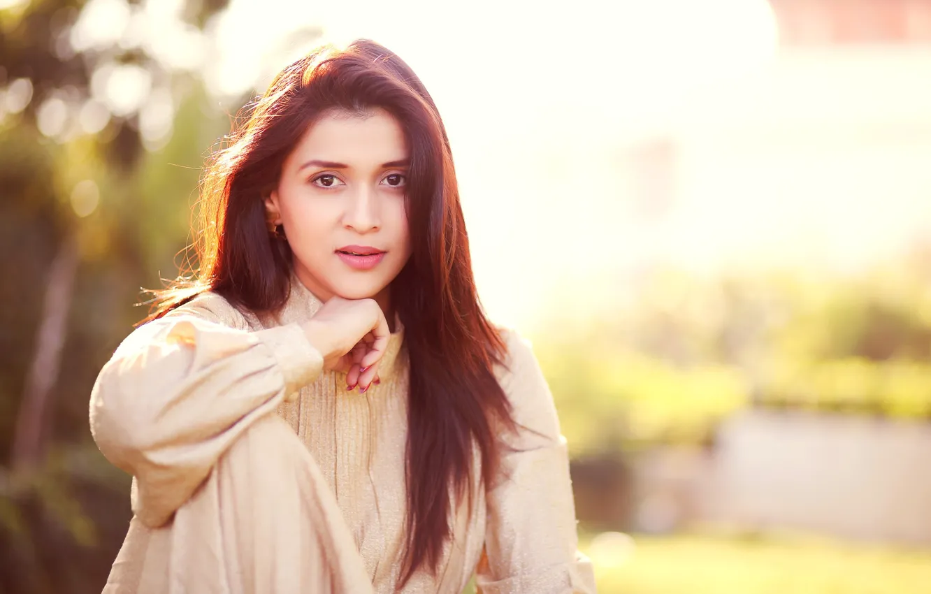 Photo wallpaper girl, hot, sexy, eyes, smile, beautiful, figure, model