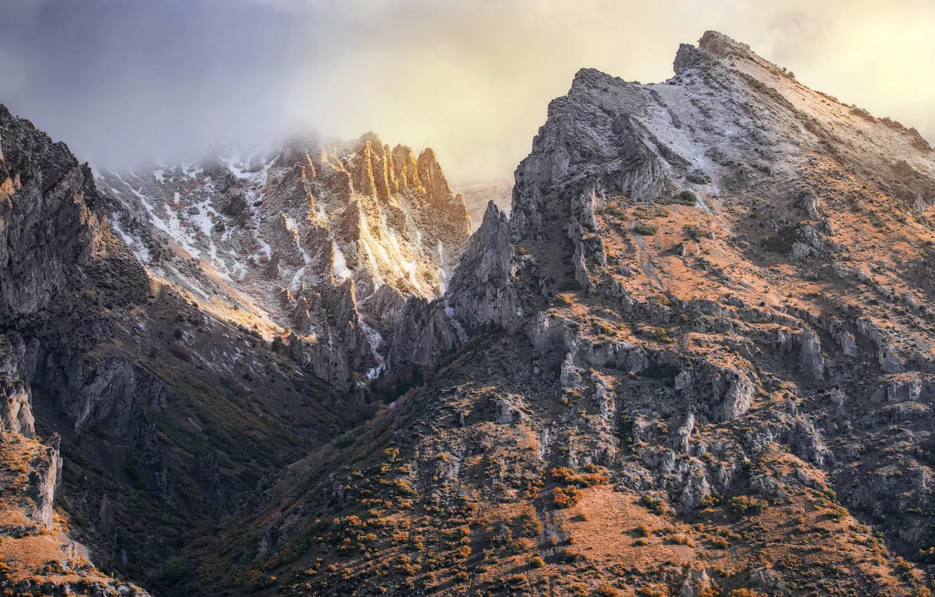 Photo wallpaper USA, Utah, Wasatch Mountains