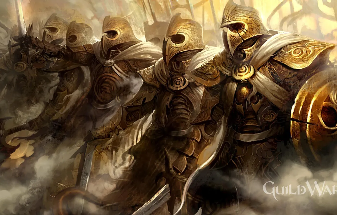 Photo wallpaper the game, armor, warrior, Guild Wars