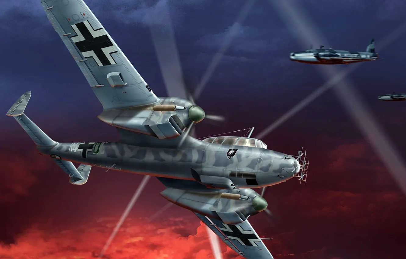 Photo wallpaper Luftwaffe, German twin-engine, Do 215В-5, Night fighter-interceptor