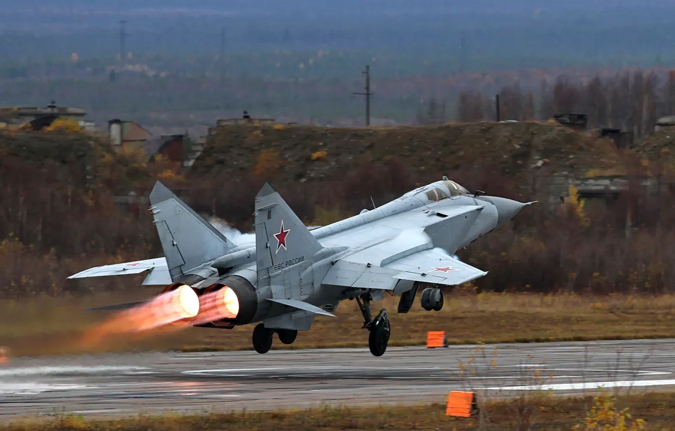 Photo wallpaper the rise, The Russian air force, Foxhound, OKB MiG, MiG-31BM, double supersonic all-weather fighter-, The …