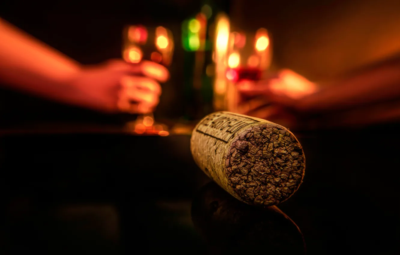 Photo wallpaper wine, tube, bokeh
