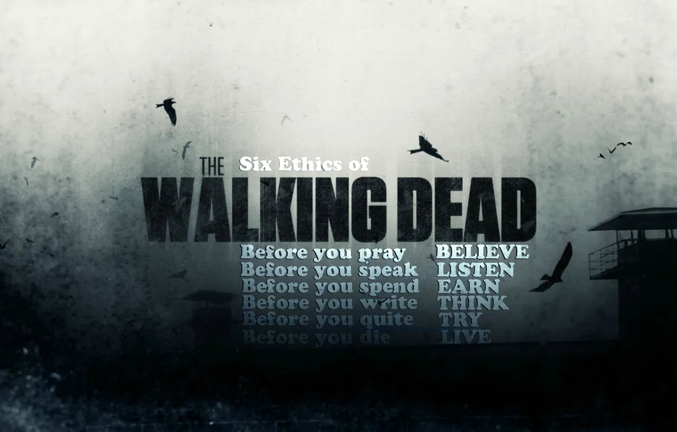 Photo wallpaper think, live, The Walking Dead, believe, Lists, try, earn