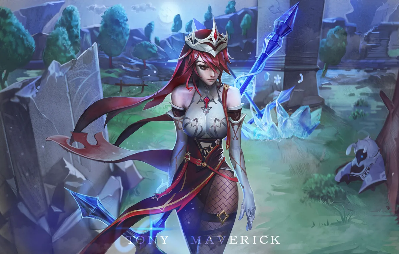 Photo wallpaper girl, weapons, Rosaria, Genshin Impact, by Tony Maverick, Cryo Abyss Mage