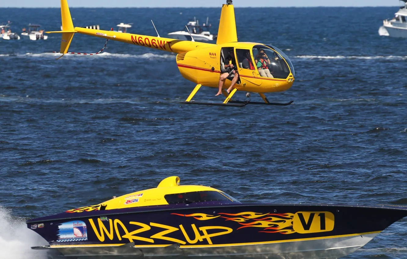 Photo wallpaper race, boat, speed